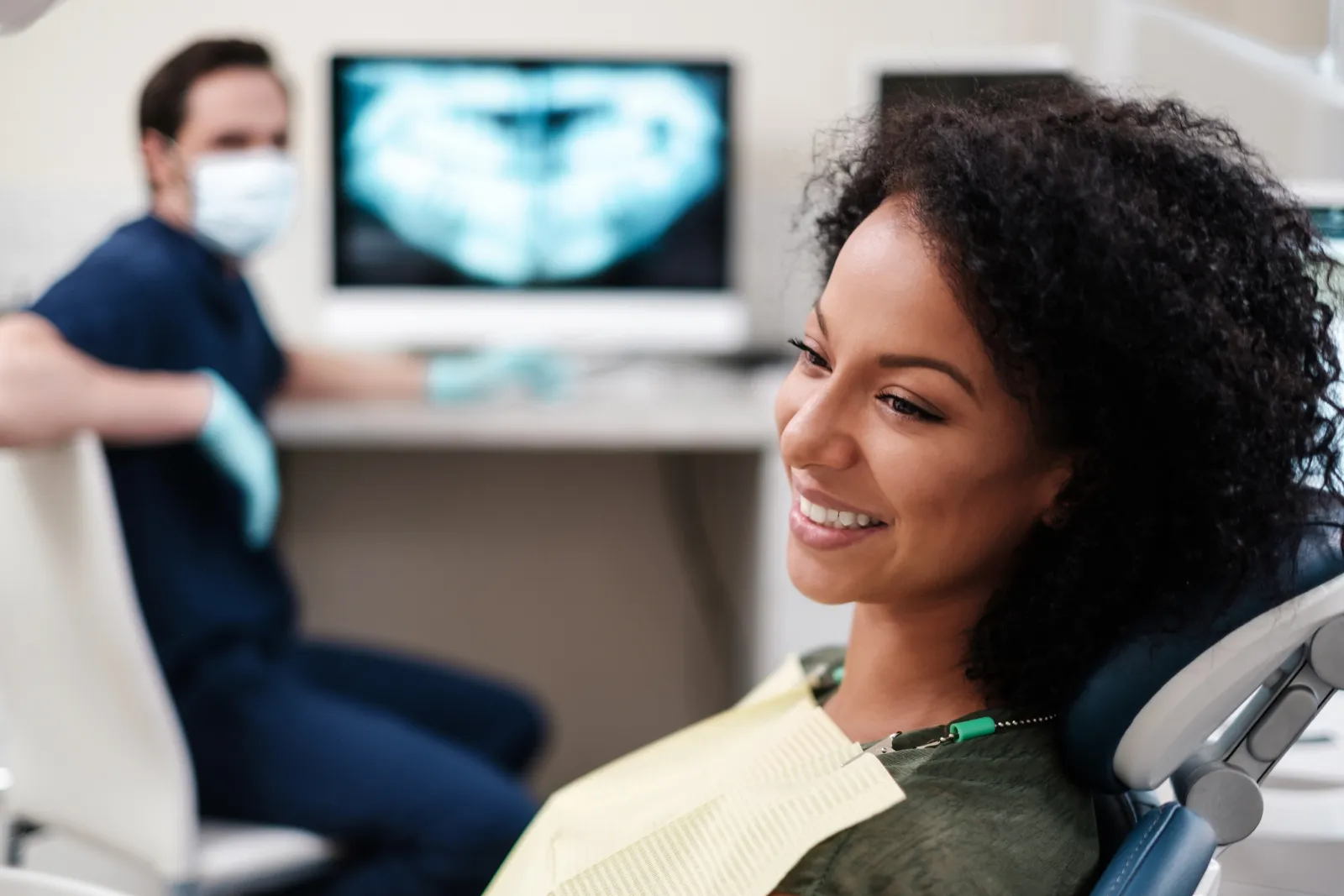 Woman patient at dentist's private practice
